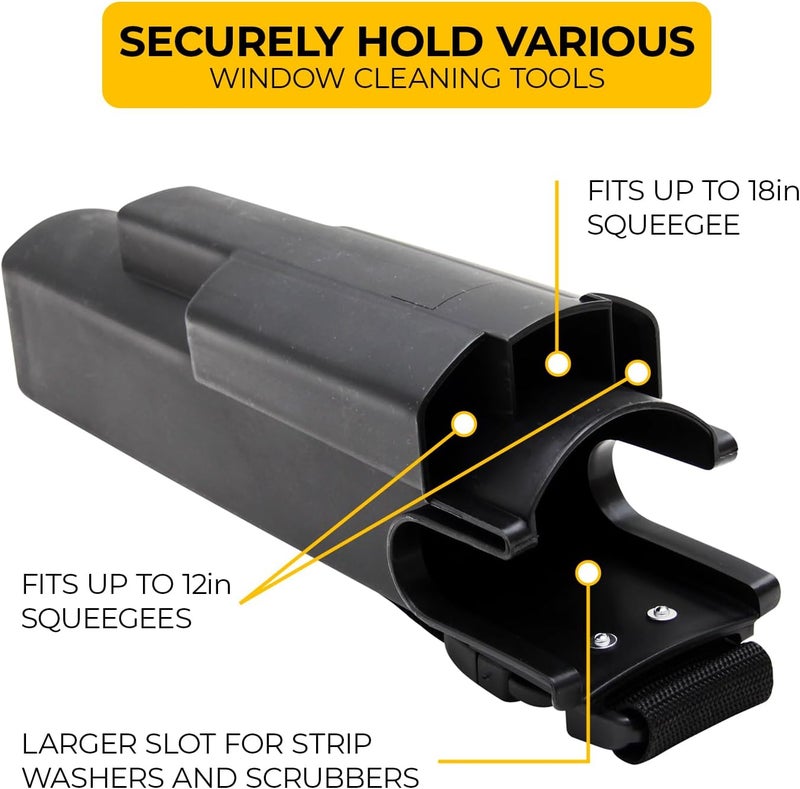 Windows101 Window Cleaning Side Bucket On a Belt Holster Holds 3 Squeegees and a Washer - Image 4